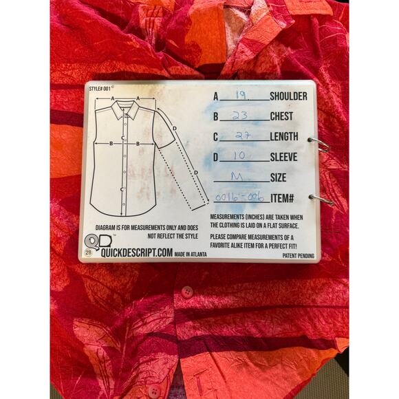 Jams World spice flower Hawaiian button up Shirt Rayon men red orange sz m - Picture 12 of 12